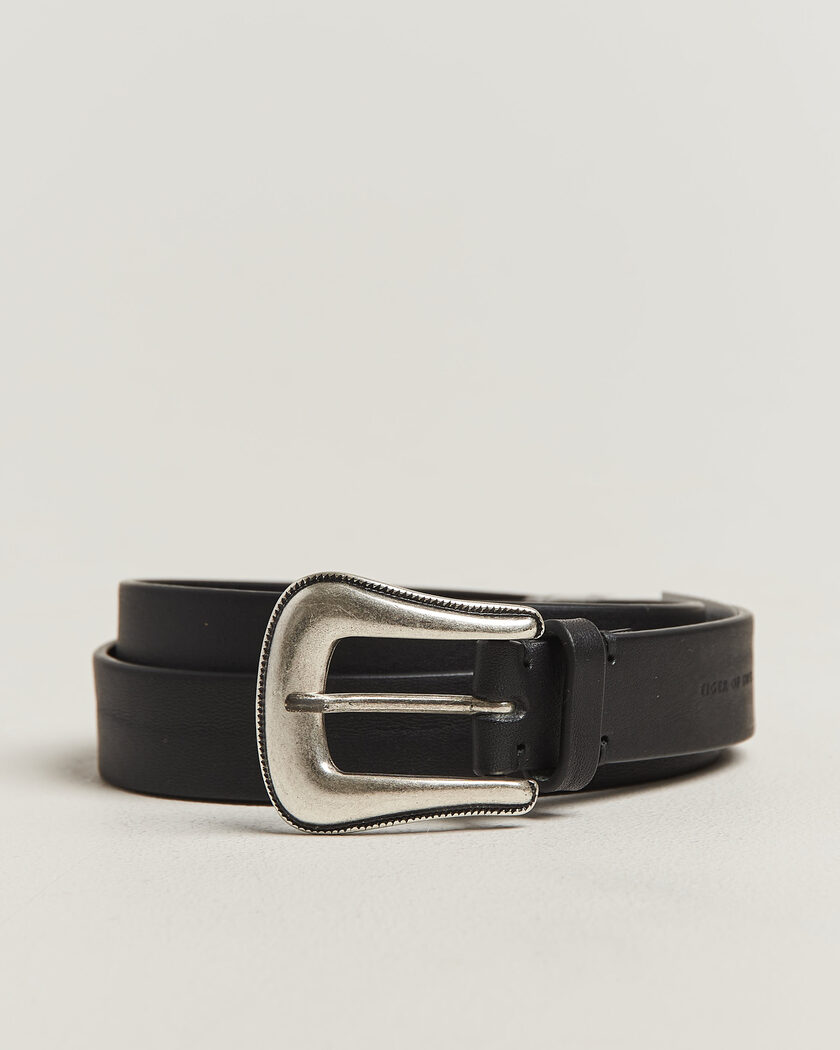 Tiger of Sweden Ecus Leather Western Belt Black – Nero