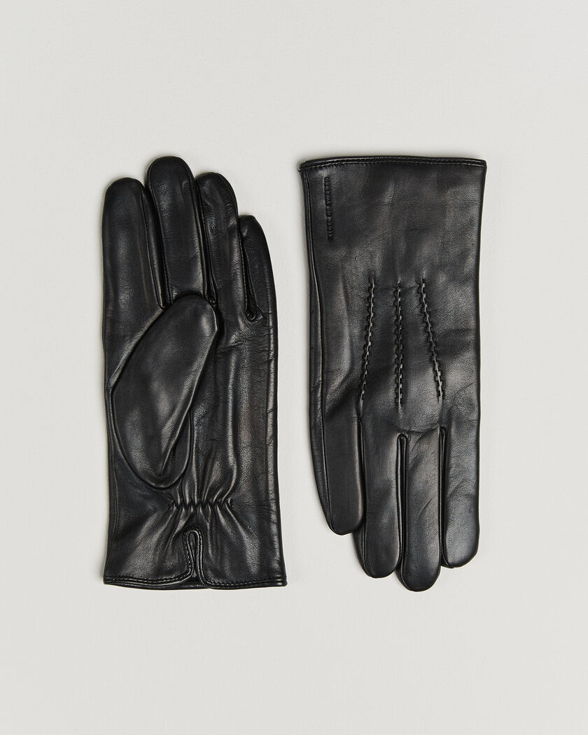 Tiger of Sweden Garvin Leather Gloves Black – Nero