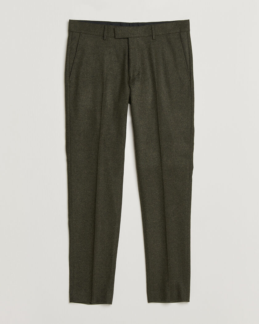 Tiger of Sweden Tenuta Wool Flannel Suit Trousers Muted Canopy – Verde
