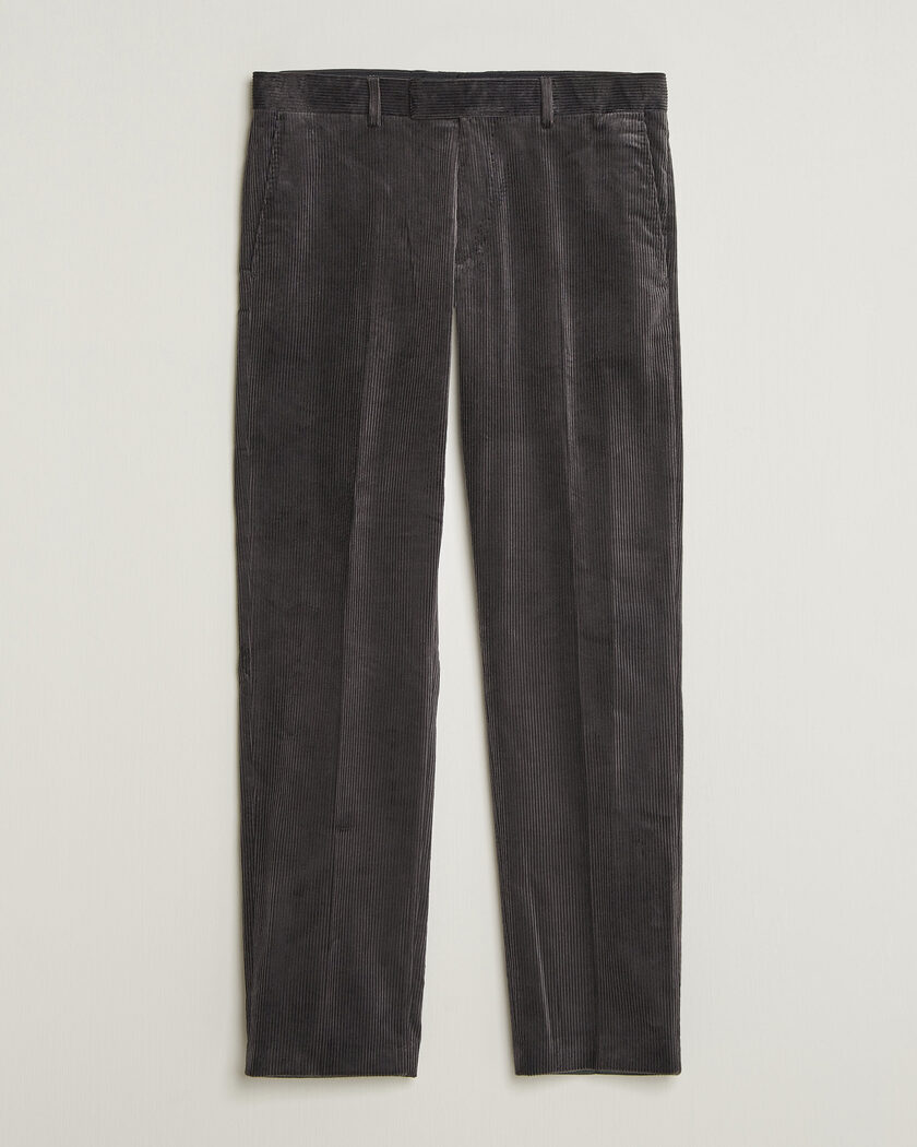 Tiger of Sweden Tense Pleated Corduroy Trousers Phantom – Grigio
