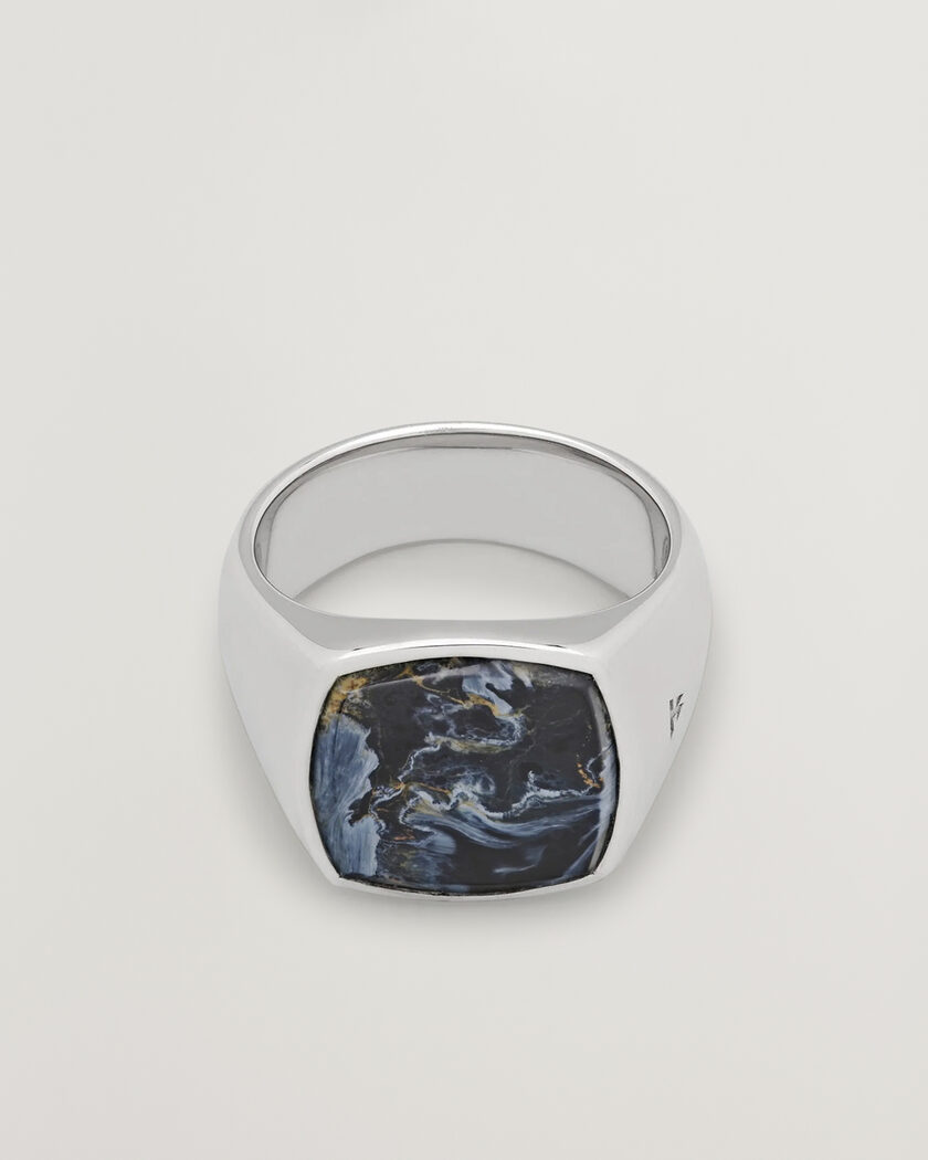 Tom Wood Cushion Pietersite Ring Silver – Argento