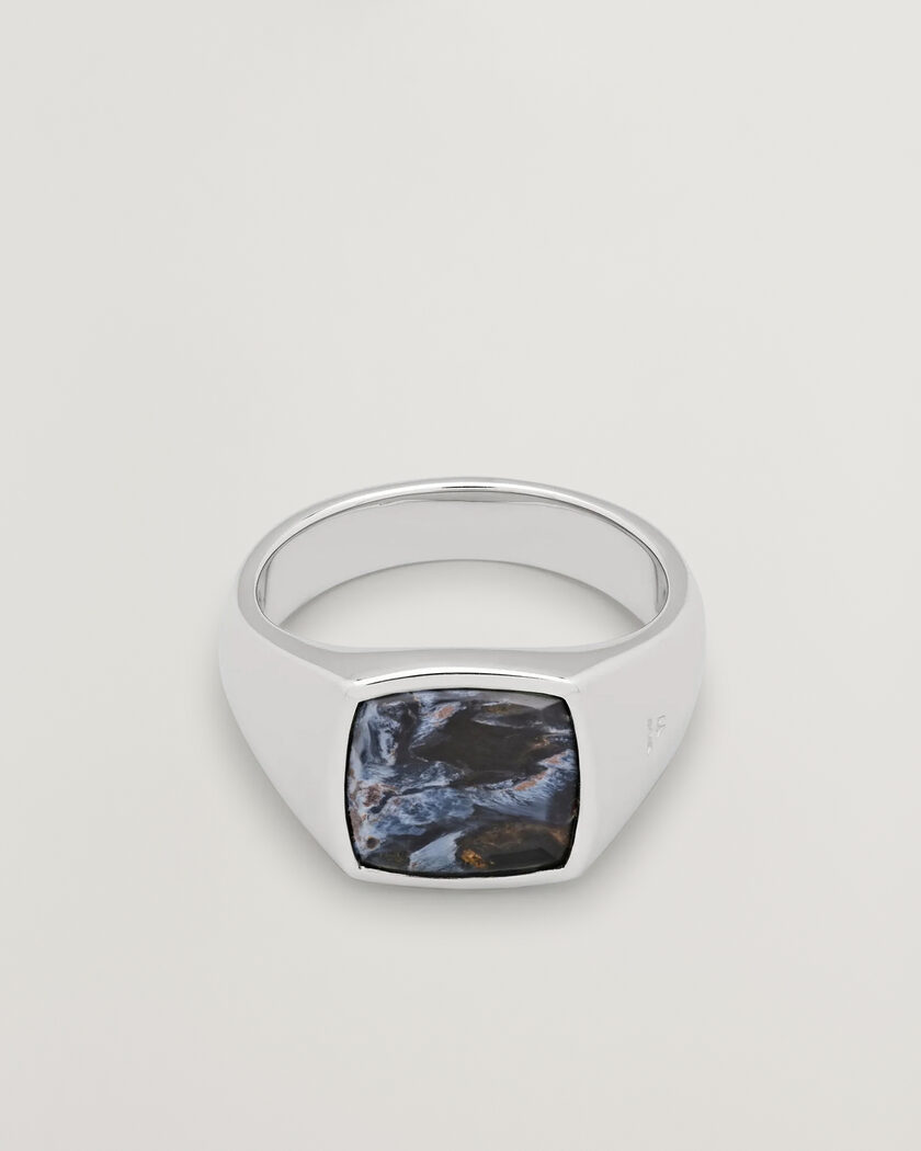 Tom Wood Key Pietersite Ring Silver – Argento
