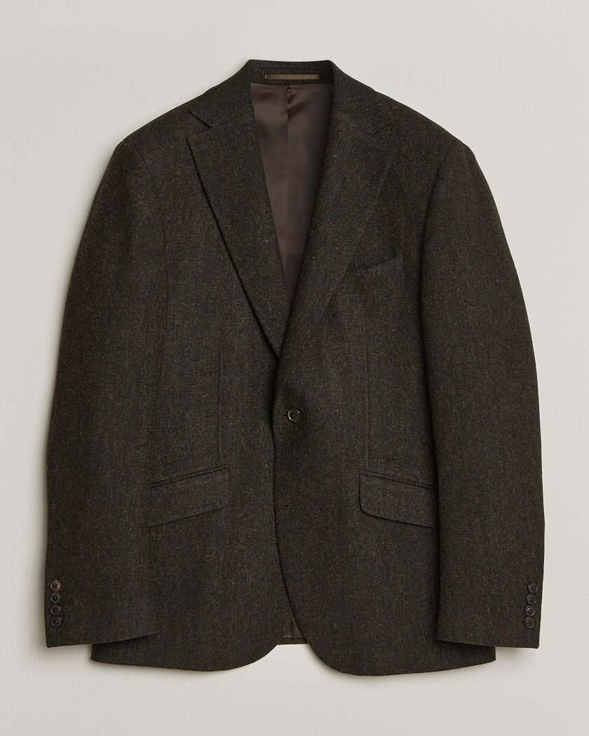 Walker Slater Edward Shetland Wool Donegal Blazer Brown – Marrone