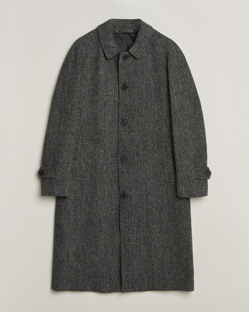Walker Slater Sherlock Harris Tweed Herringbone Coat Charcoal – Grigio