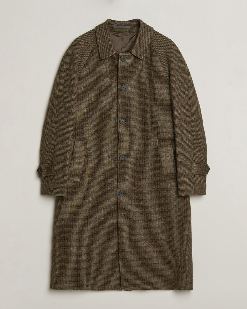 Walker Slater Sherlock Harris Tweed Microcheck Coat Amber Brown – Marrone