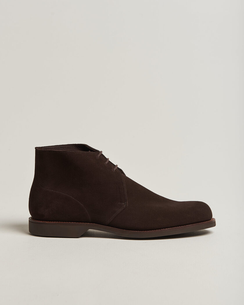 Crockett & Jones Unlined Chukka 4 Boot Dark Brown Suede – Marrone