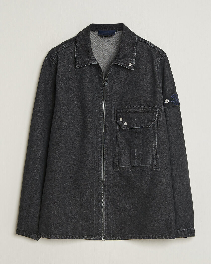 Stone Island Denim Overshirt Black Medium Wash – Nero