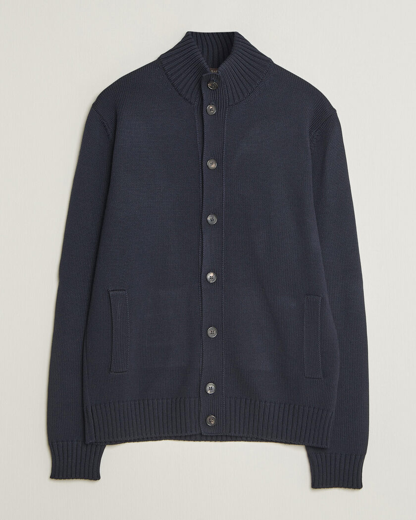 Zanone Virgin Merino Wool Chioto Navy – Blu