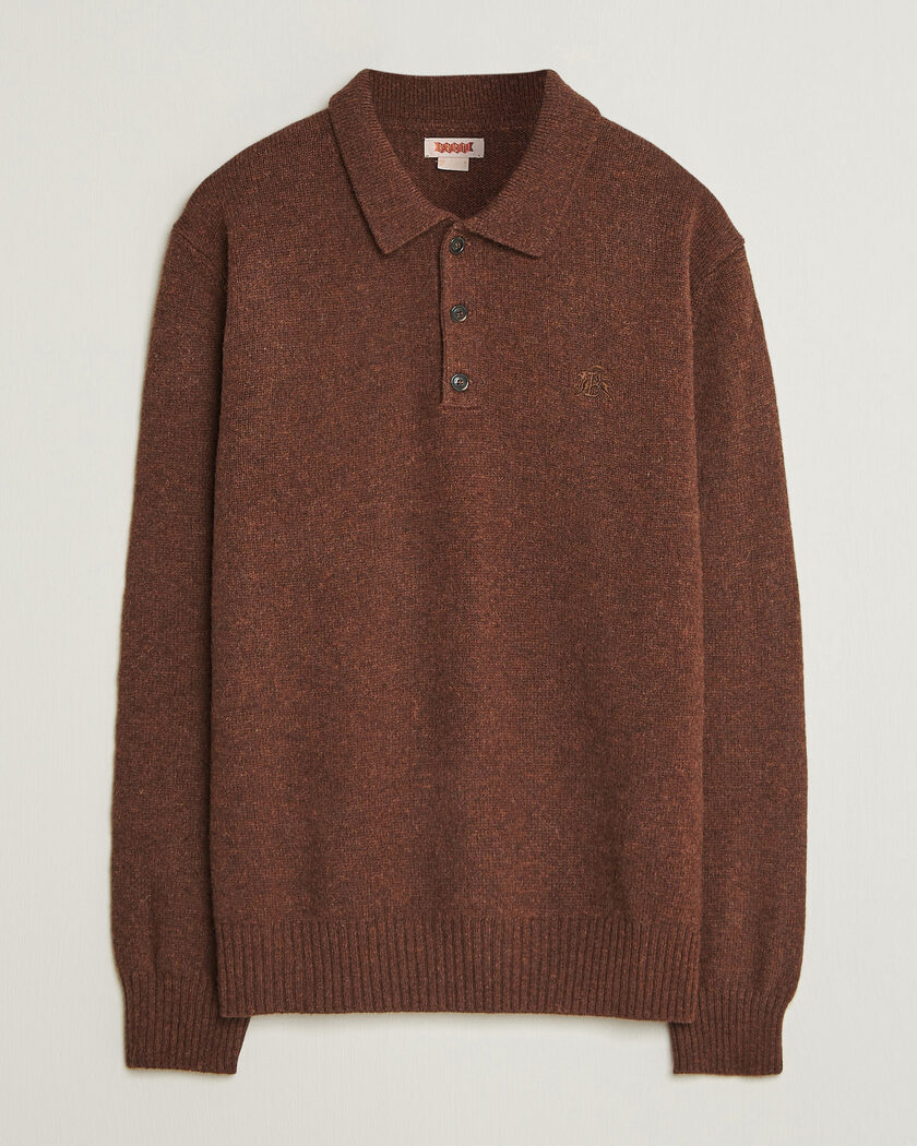 Baracuta Shetland Polo Slate Black – Marrone