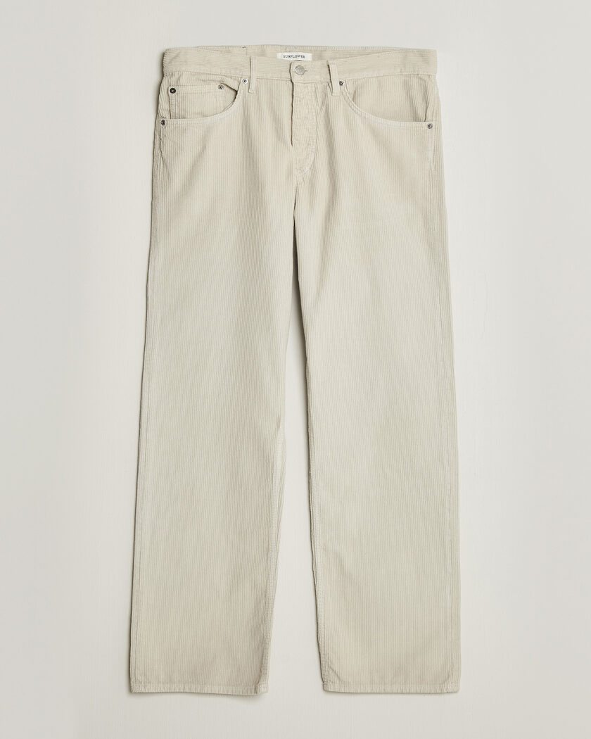 Sunflower Loose Corduroy Pants Ivory – Bianco