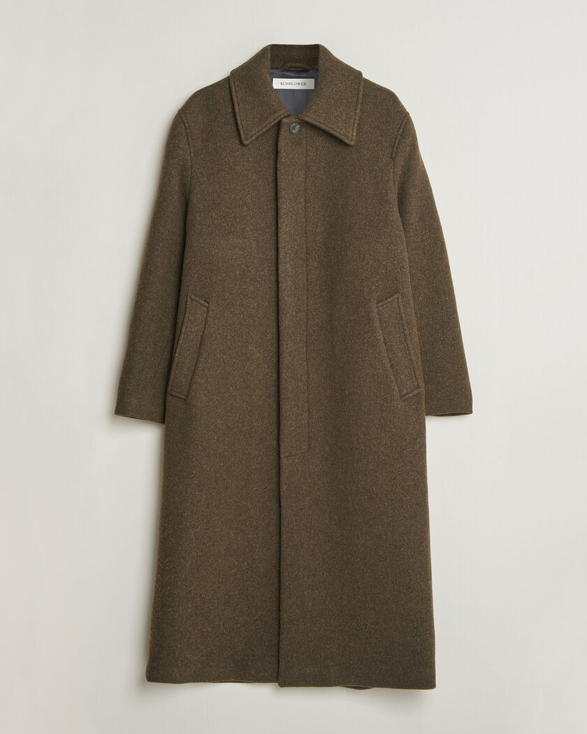 Sunflower Wool Blend Winter Coat Green Moss – Verde