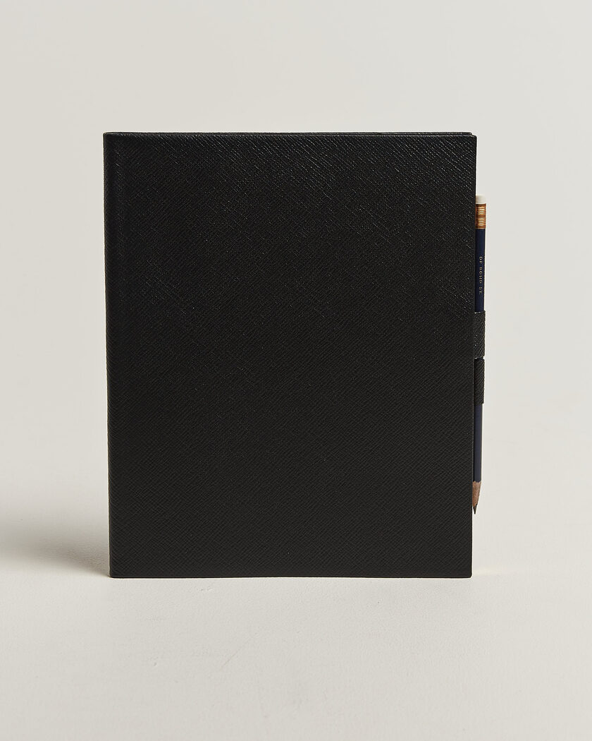 Smythson Pastegrain Sketchbook Black – Nero