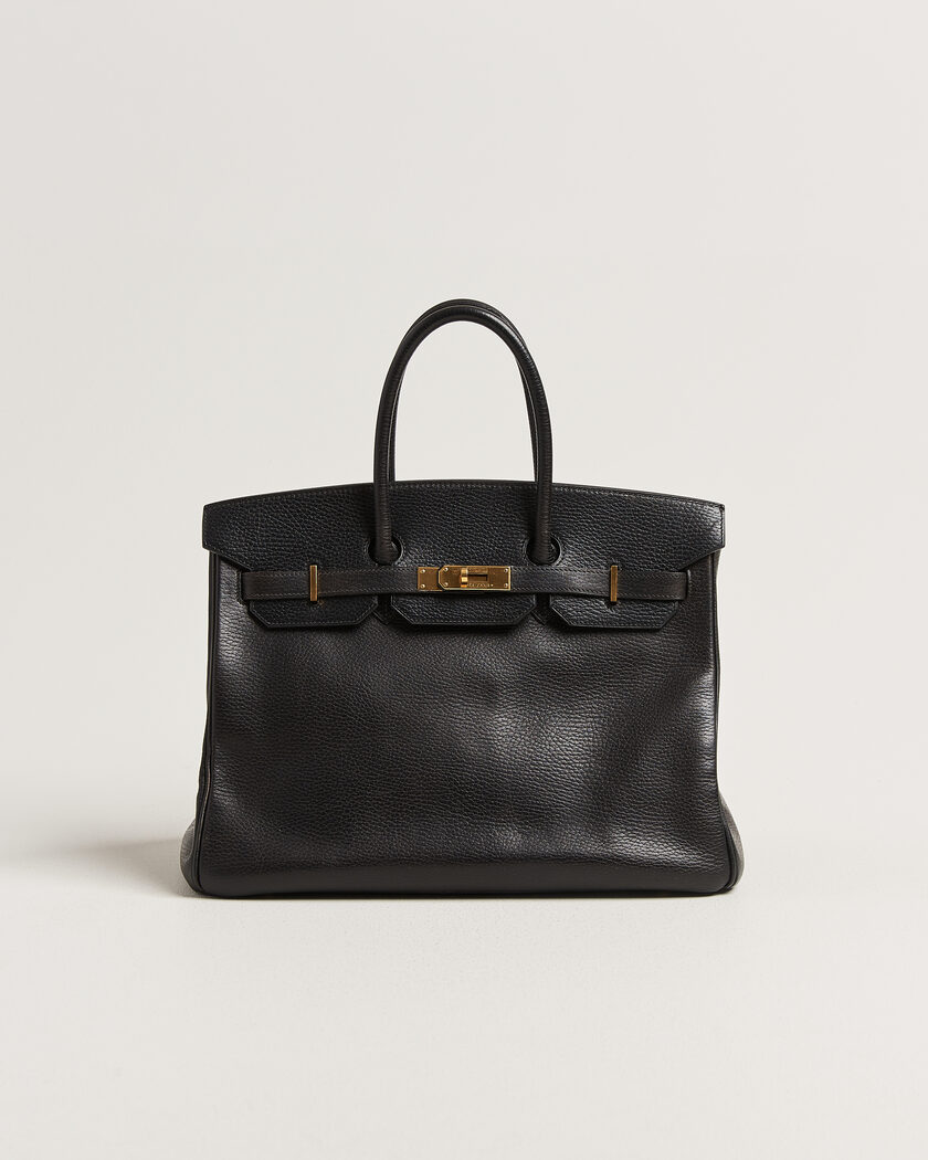 Hermès Pre-Owned Birkin 35 Retourné Ardennes Leather Black – Nero