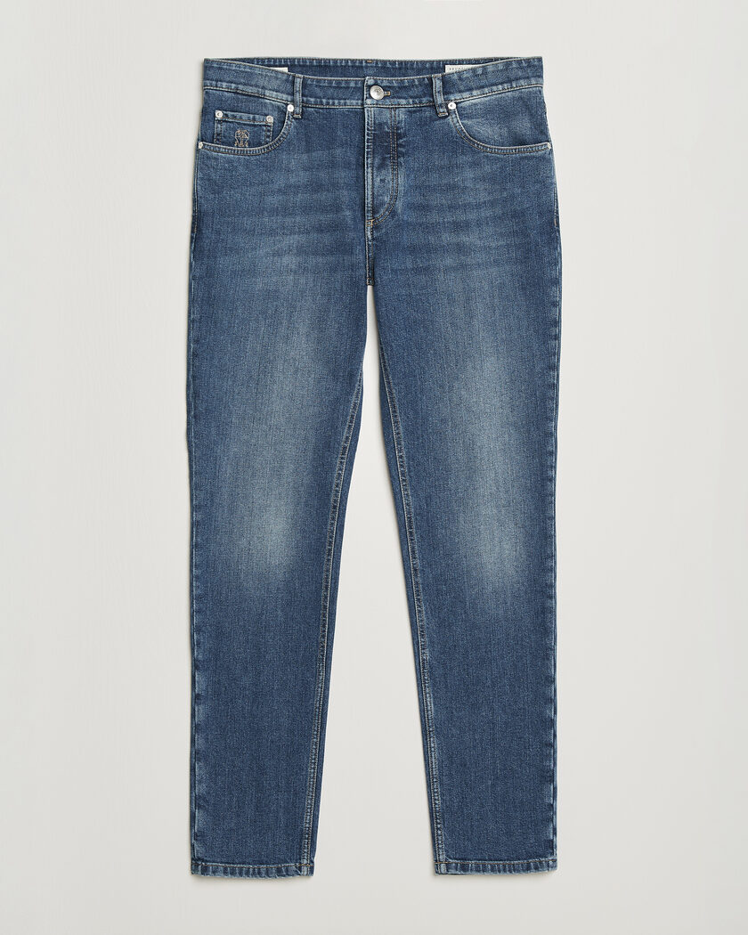 Brunello Cucinelli Traditional Fit Jeans Medium Wash – Blu