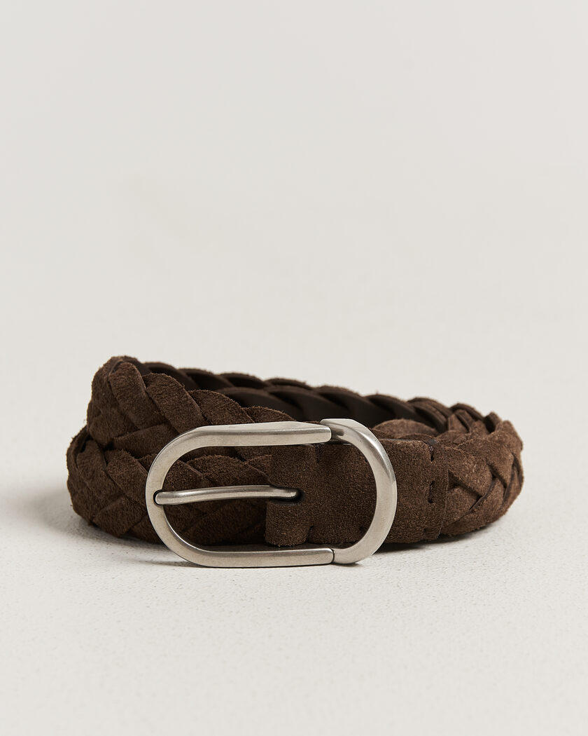  Brunello Cucinelli Suede Belt Dark Brown – Marrone