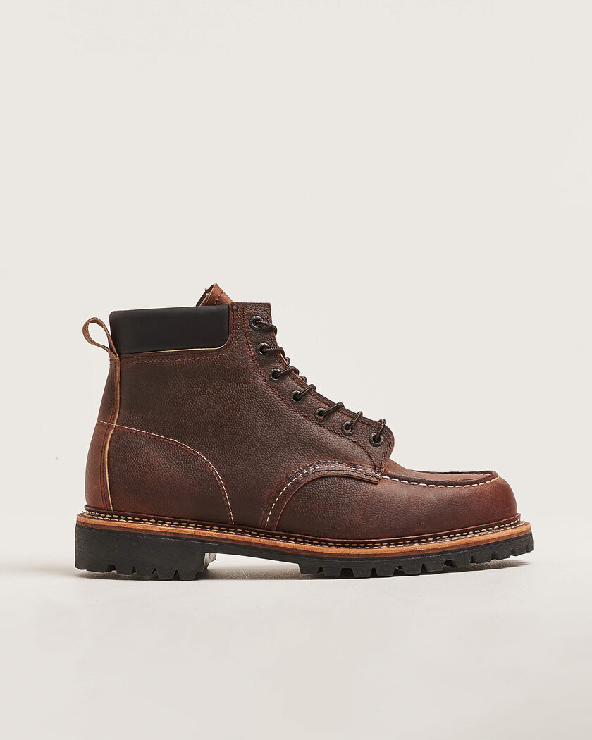 Red Wing Shoes Norway Moc Toe Boot Copper Rough/Though Leather – Marrone