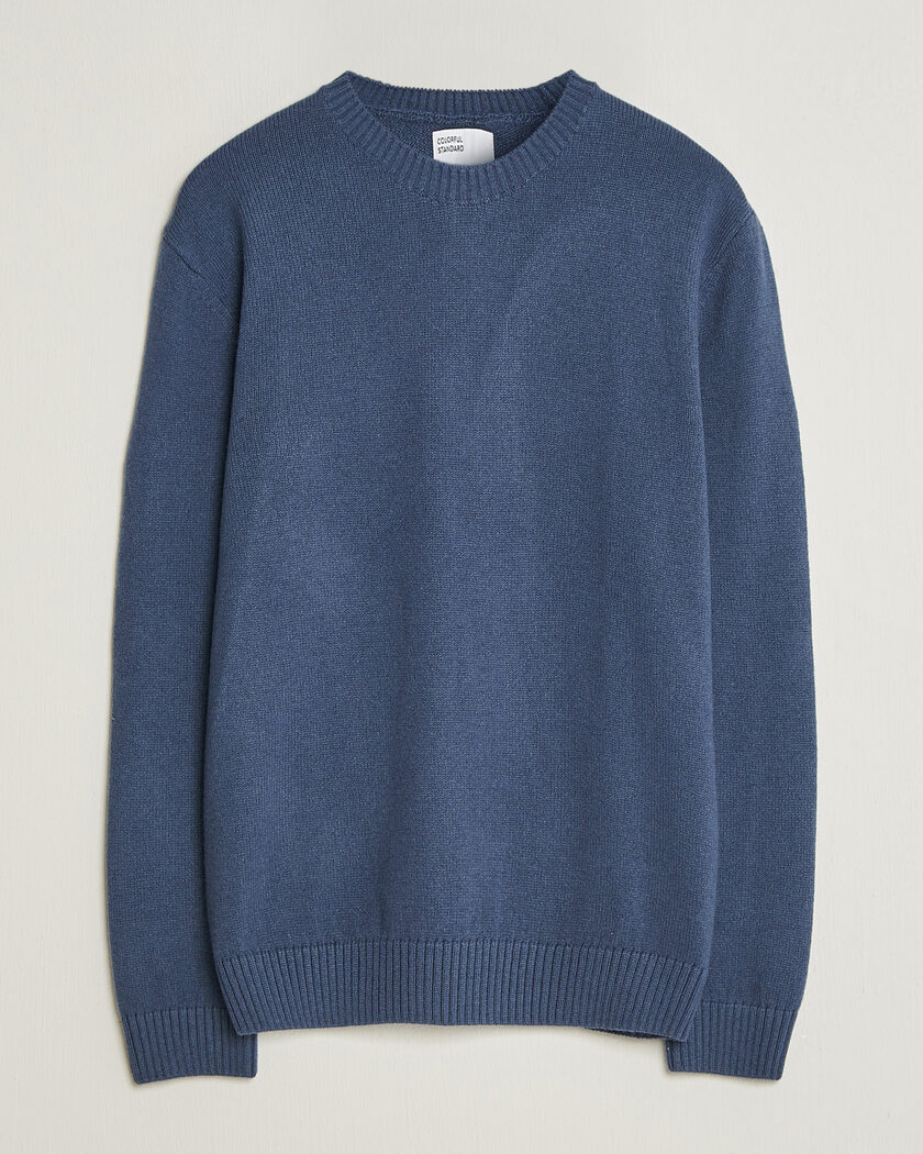 Colorful Standard Classic Merino Wool Crew Neck Petrol Blue – Blu
