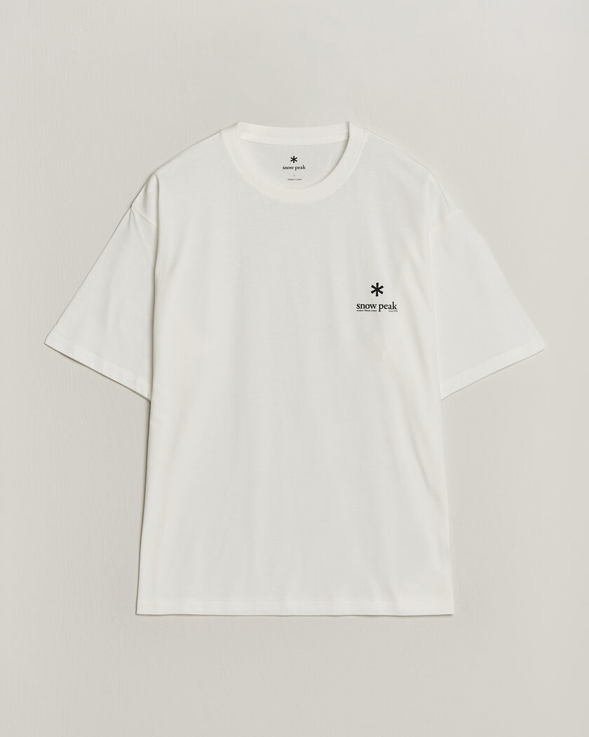 Snow Peak Soft Cotton Relaxed Logo T-Shirt Off White – Bianco