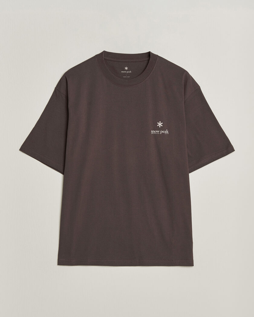 Snow Peak Soft Cotton Relaxed Logo T-Shirt Brown – Marrone