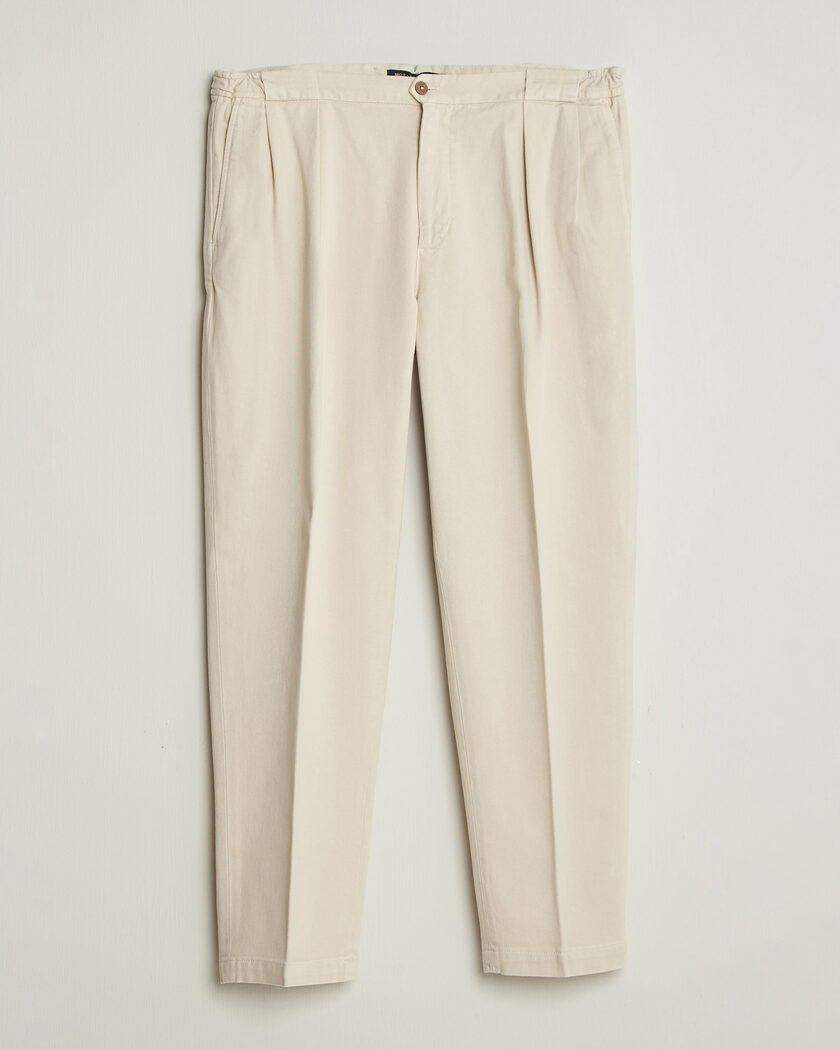 Briglia 1949 Portobello Loose Fit Cotton Trousers Ecru – Bianco