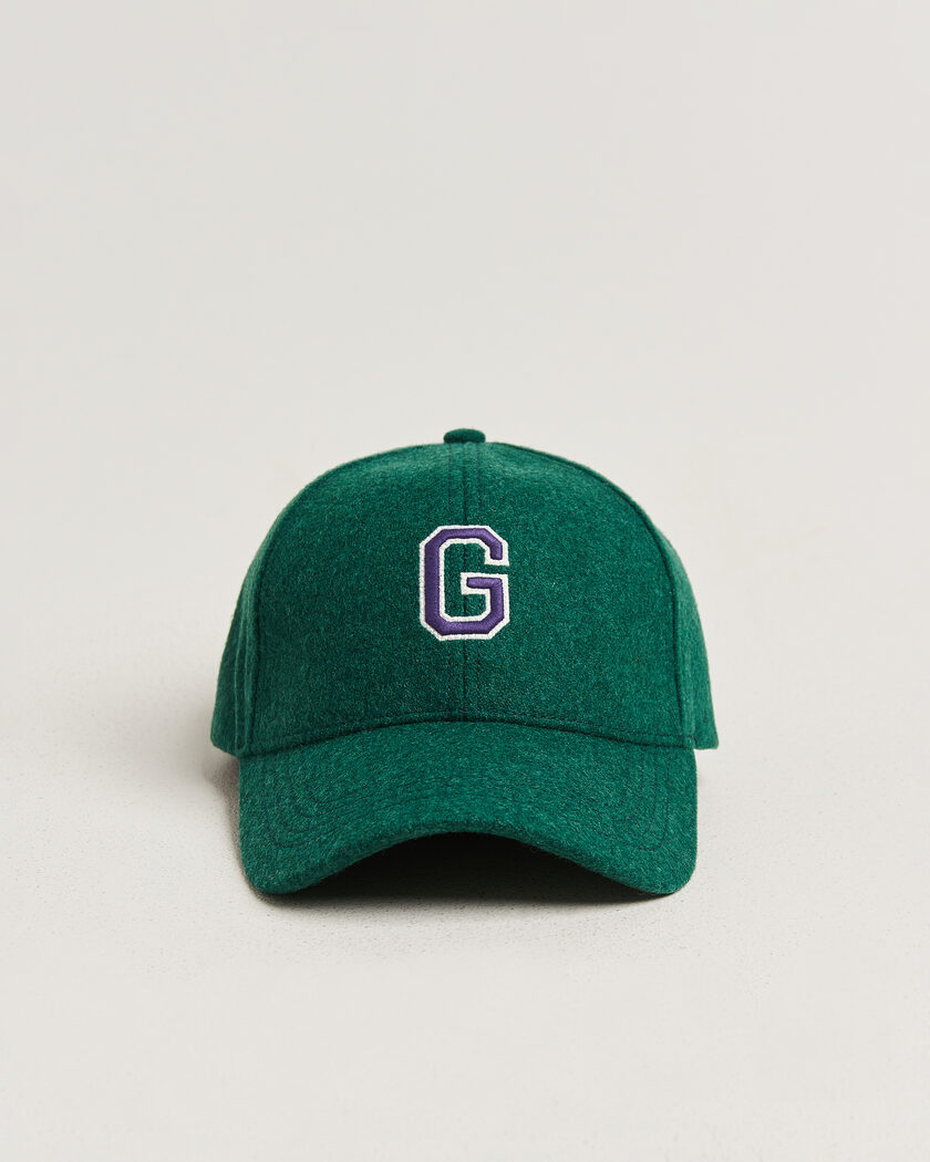 Gant G Badge Wool Melton Cap Dark Emerald – Verde