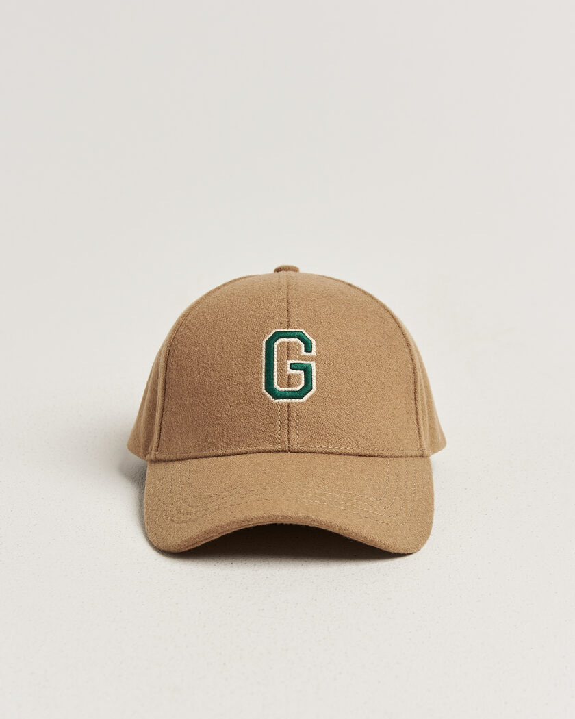 Gant G Badge Wool Melton Cap Autumn Yellow – Marrone
