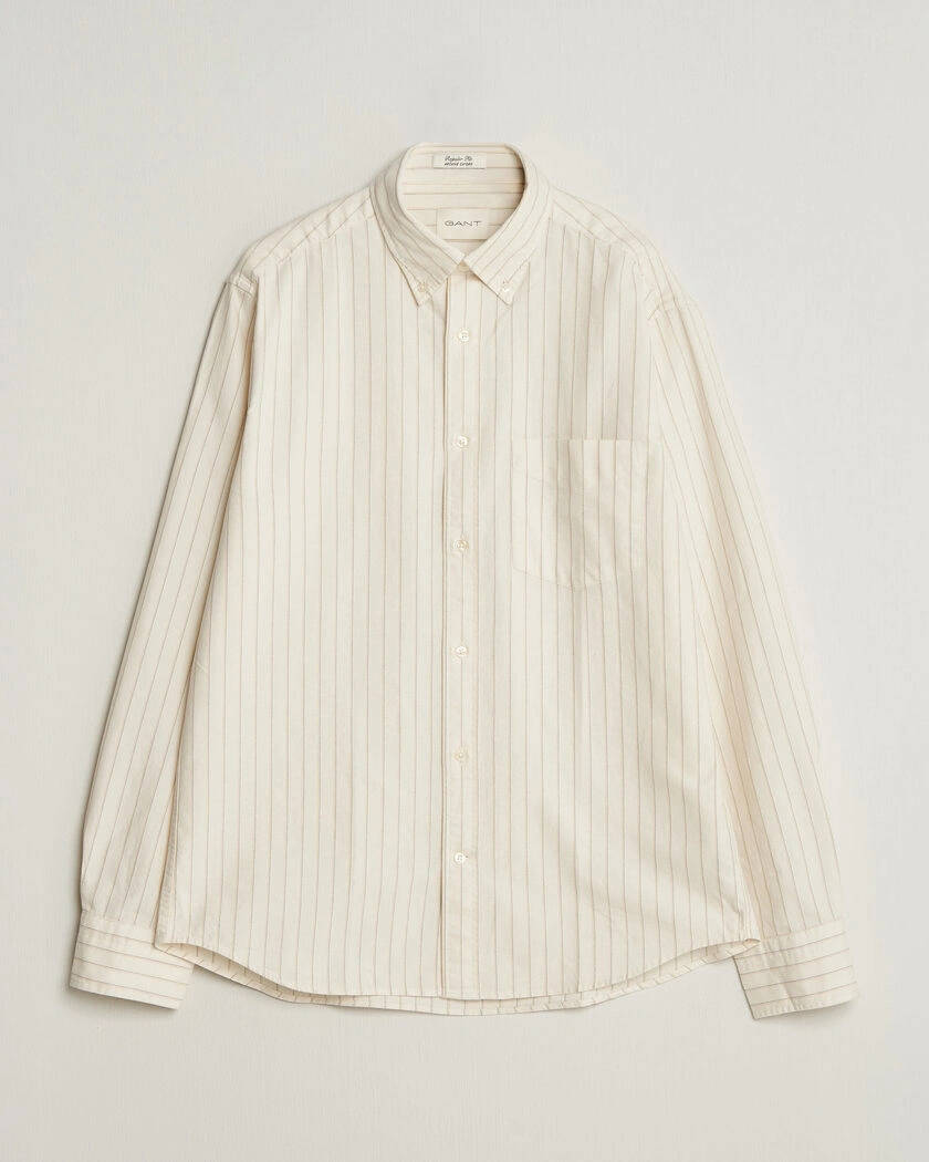 Gant Regular Fit Archive Oxford Striped Shirt Cream – Bianco