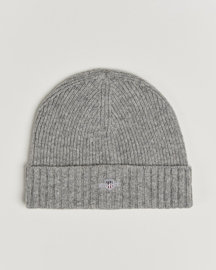 Gant Wool Beanie Grey Melange – Grigio