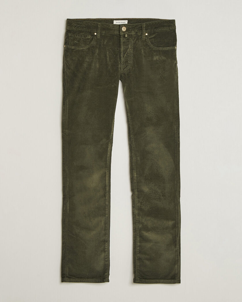 Jacob Cohën Bard 5-Pocket Medium Corduroy Trousers Green – Verde