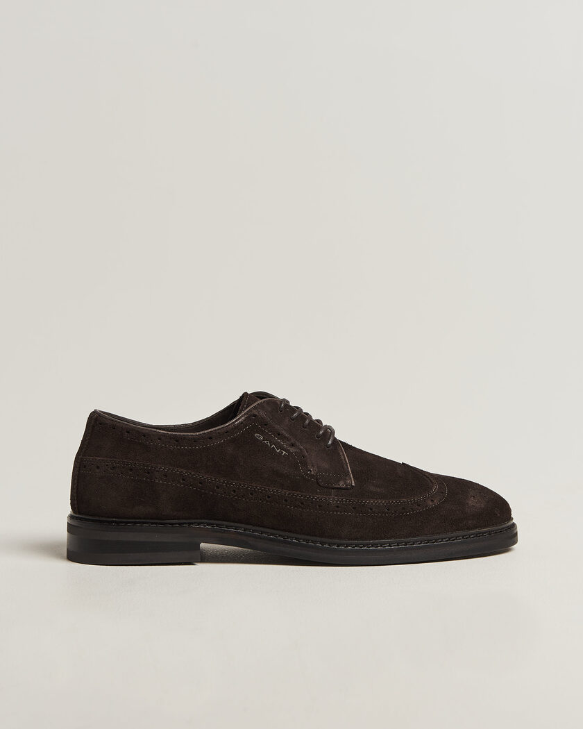 Gant Bidford Suede Brogues Dark Brown – Marrone