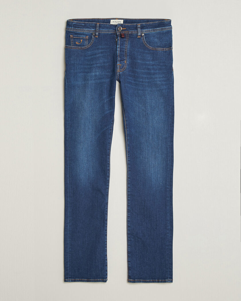 Jacob Cohën Bard Slim Fit Vintage Wash Stretch Jeans Mid Blue – Blu
