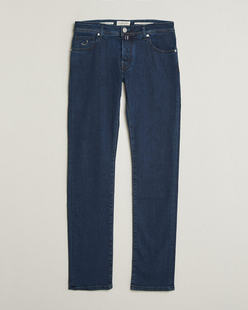 Jacob Cohën Nick Slim Fit Washed Stretch Jeans Dark Blue – Blu