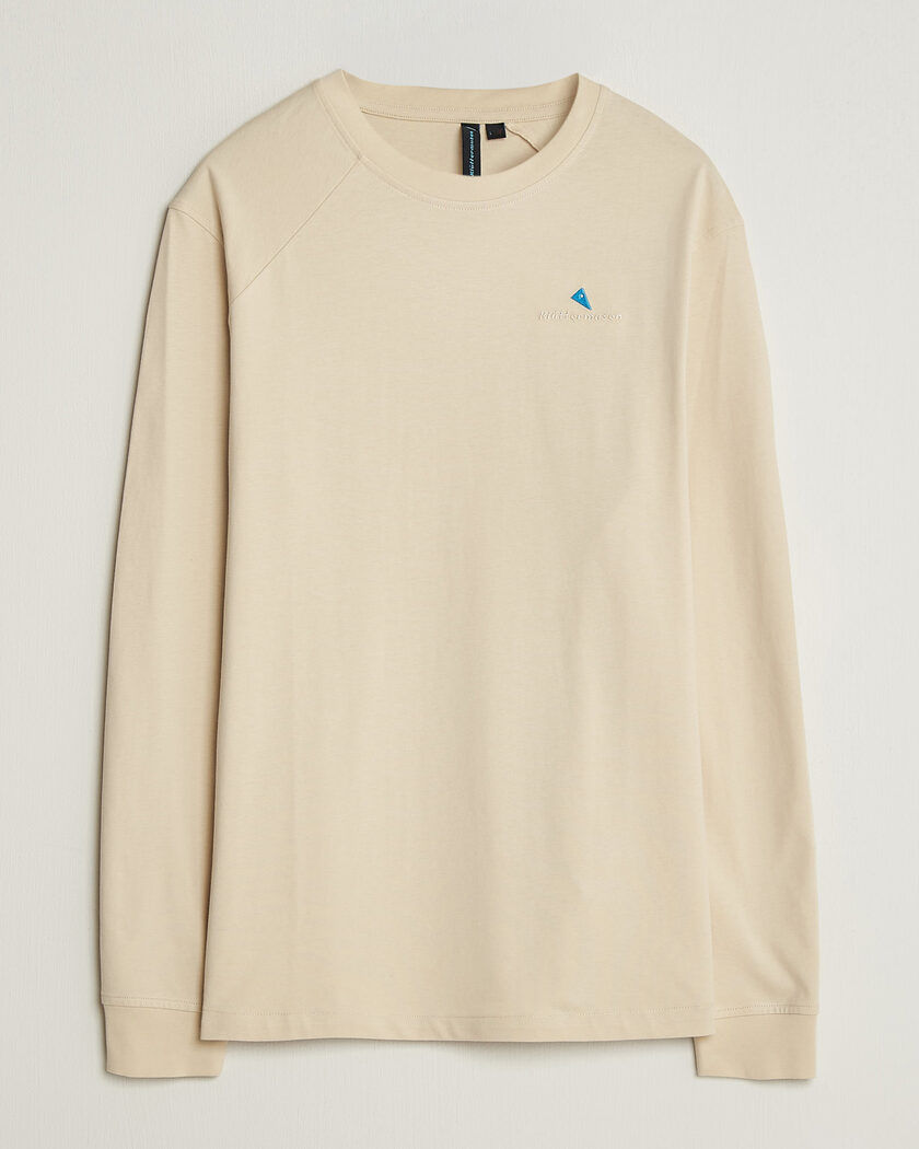 Klättermusen Root Long Sleeve Logo T-Shirt Clay – Bianco