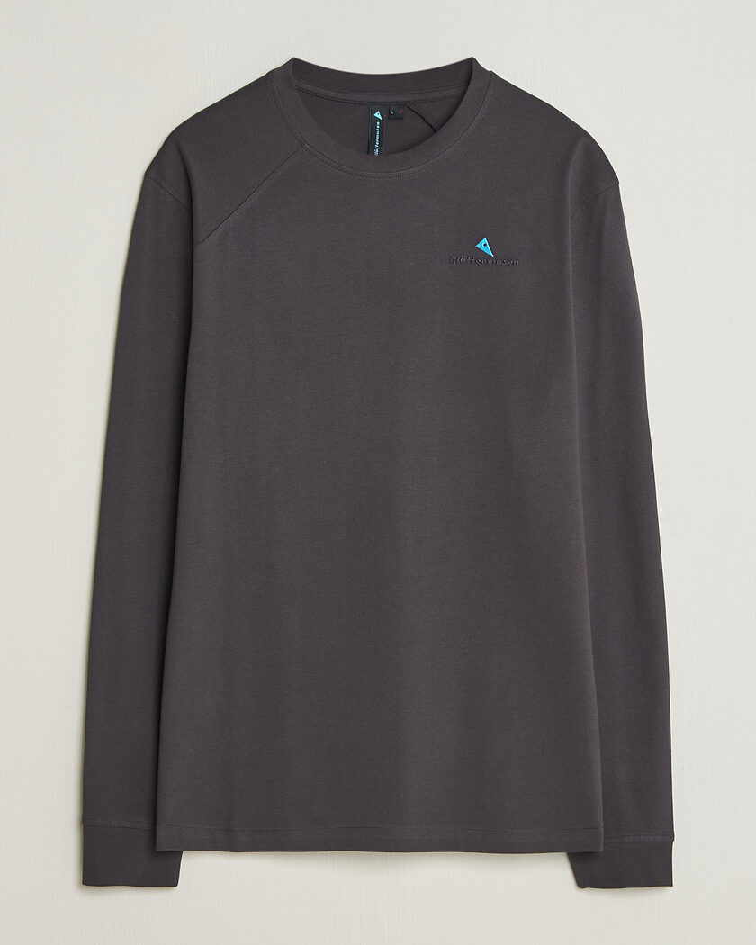 Klättermusen Root Long Sleeve Logo T-Shirt Raven – Nero