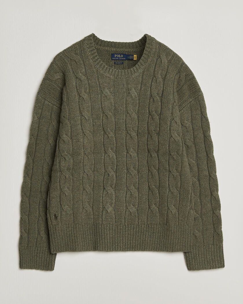 Polo Ralph Lauren Exploded Cabel Sweater Treron Olive – Verde