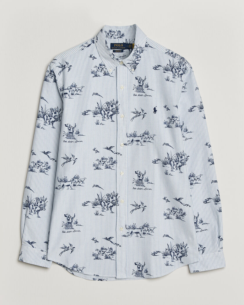 Polo Ralph Lauren Custom Fit Printed Oxford Shirt Field & Pheasant – Blu