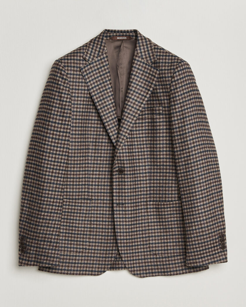 Morris Soft Check Blazer Brown – Marrone