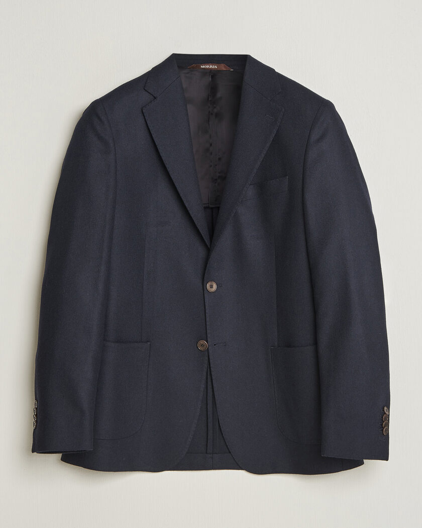 Morris Flannel Suit Blazer Navy – Blu