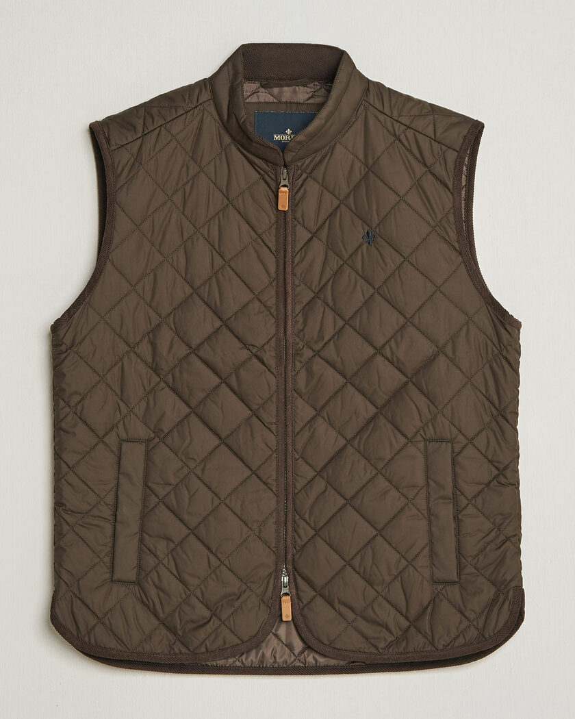 Morris Teddy Quilted Vest Brown – Marrone