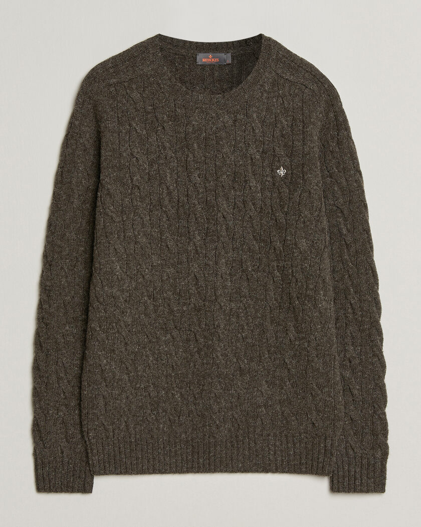 Morris Archard Cable Sweater Brown – Marrone