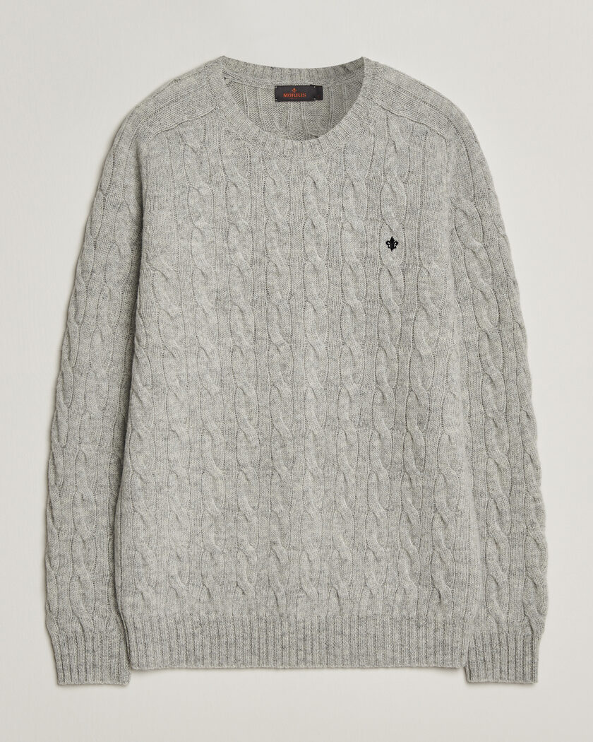 Morris Archard Cable Sweater Grey – Grigio