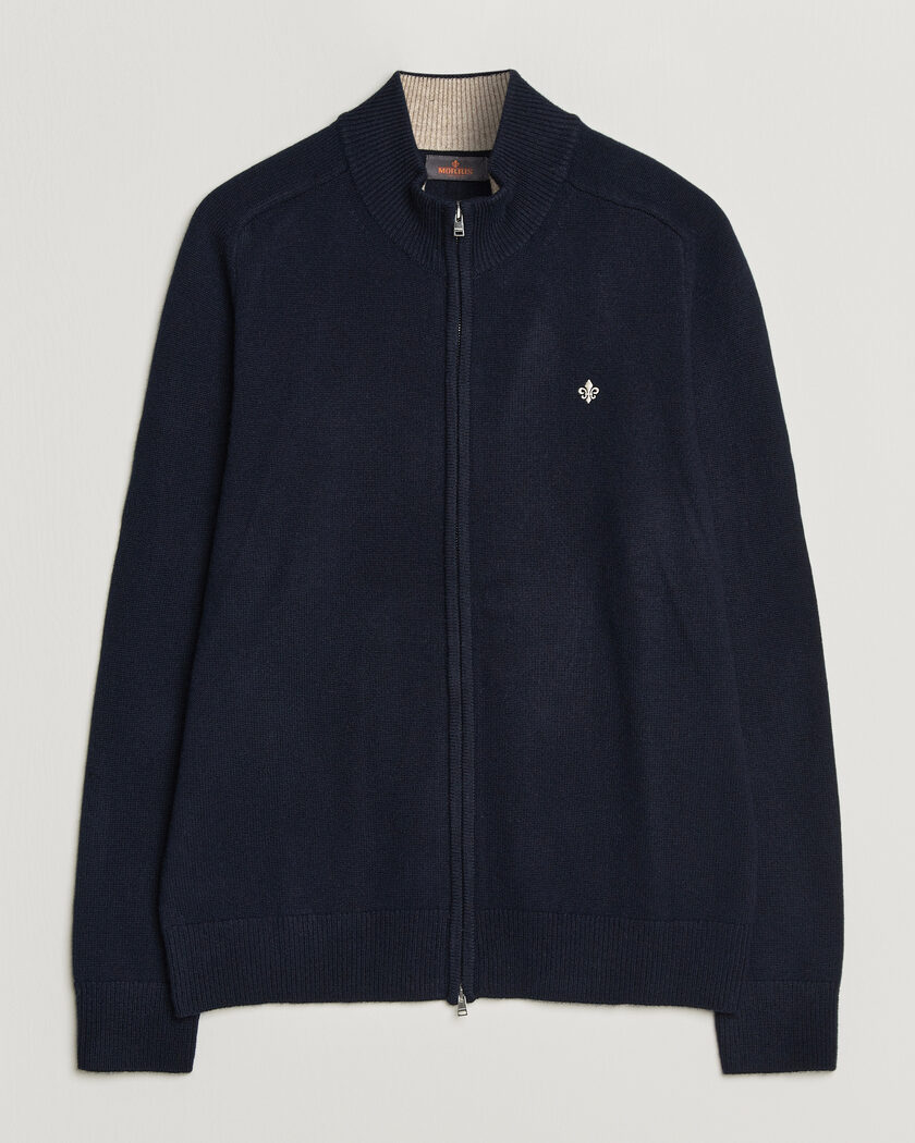 Morris Hertford Zip Cardigan Navy – Blu