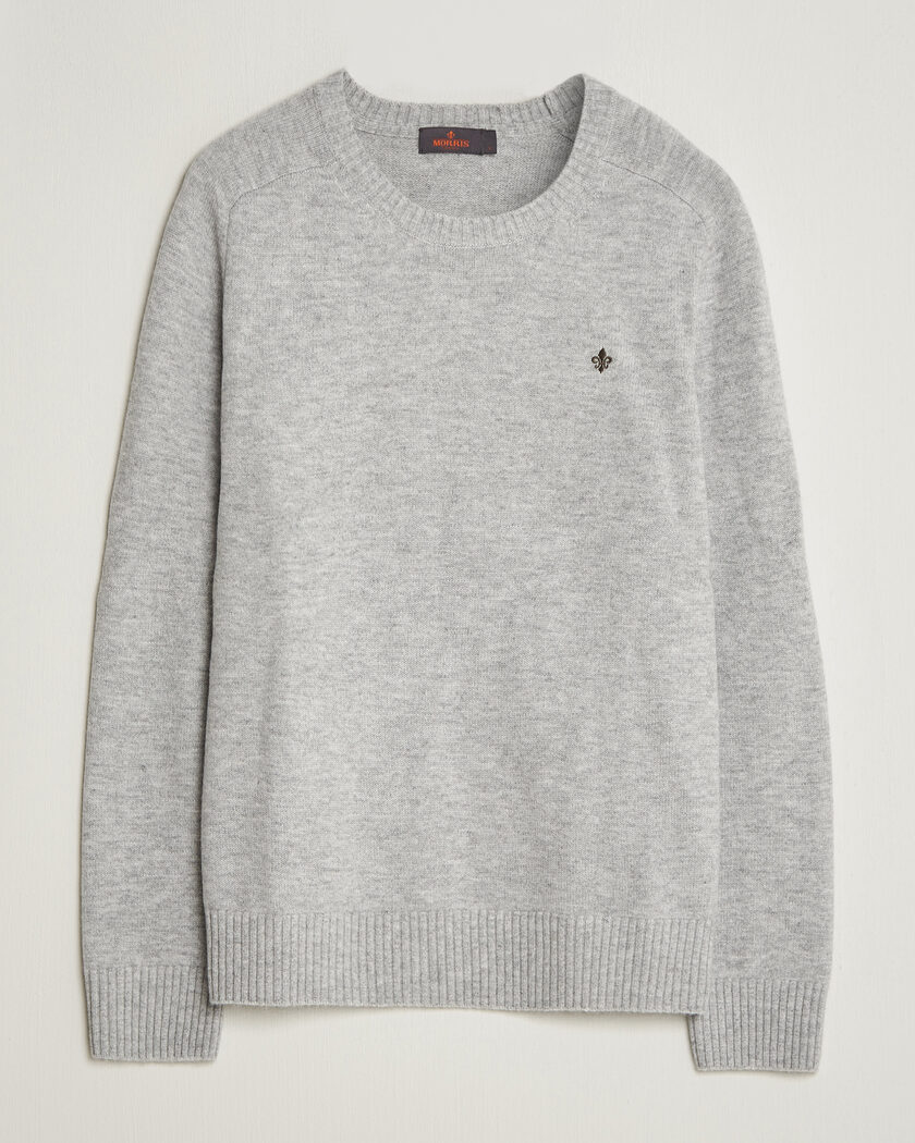 Morris Hertford Lambswool Crew Neck Grey – Grigio