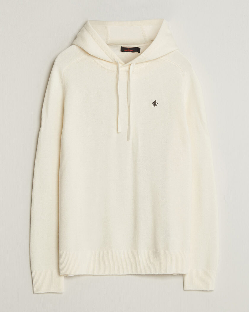 Morris Hertford Lambswool Hoodie Off White – Bianco