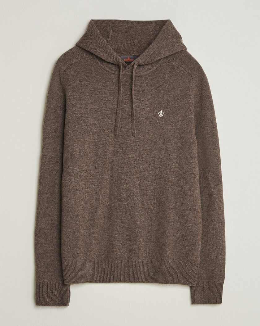 Morris Hertford Lambswool Hoodie Brown – Marrone