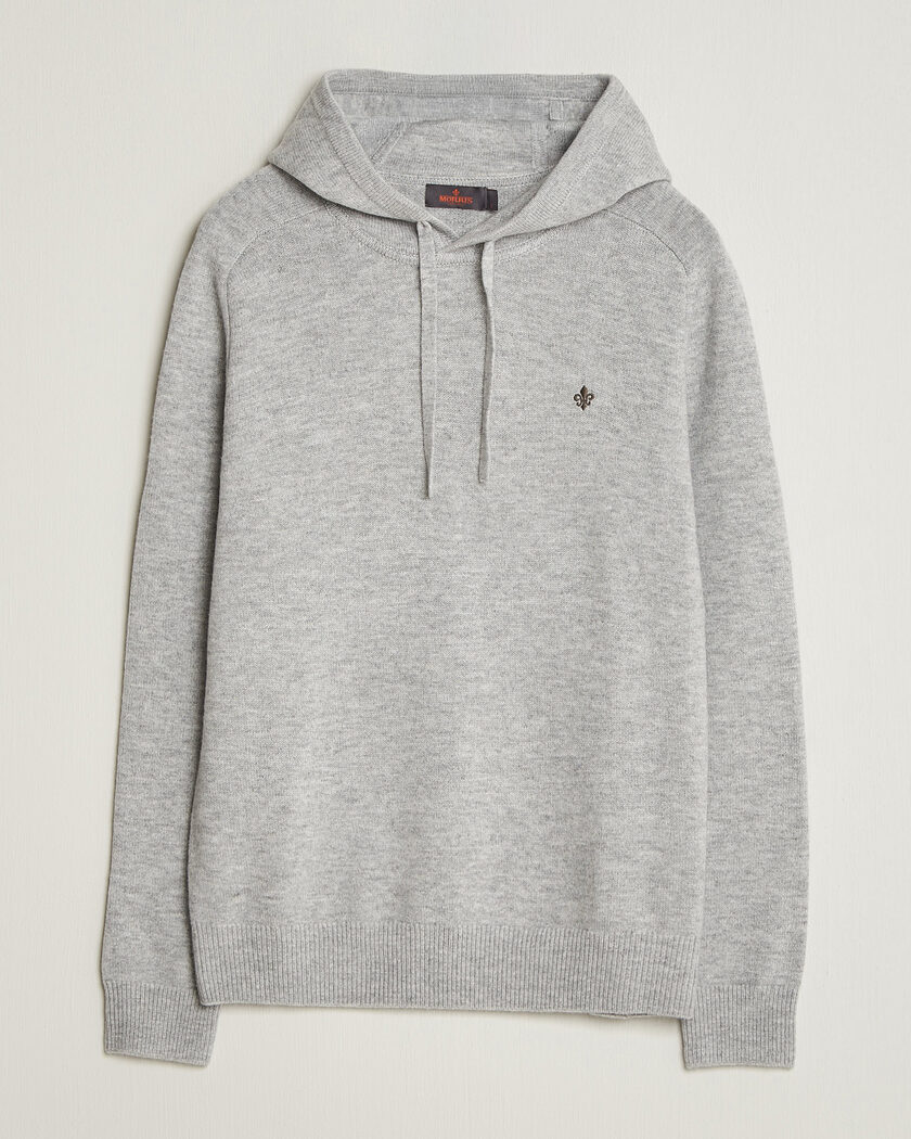 Morris Hertford Lambswool Hoodie Grey – Grigio