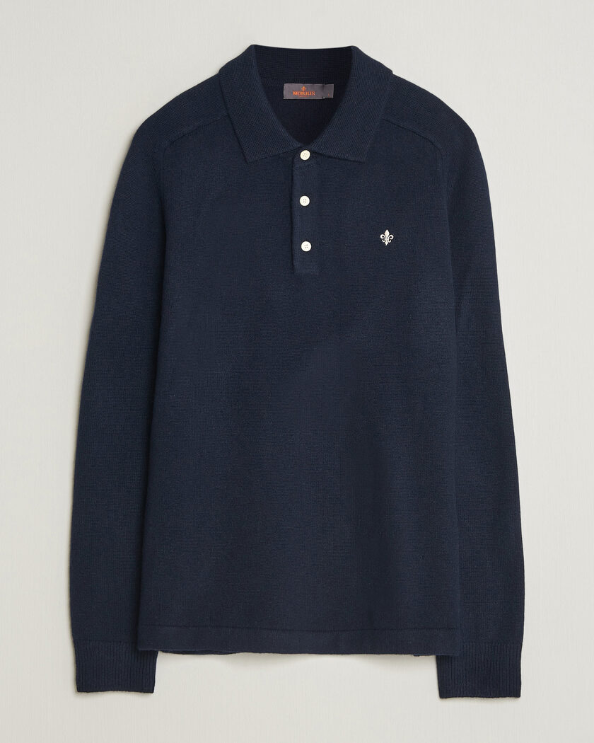 Morris Hetford Knitted Polo Navy – Blu