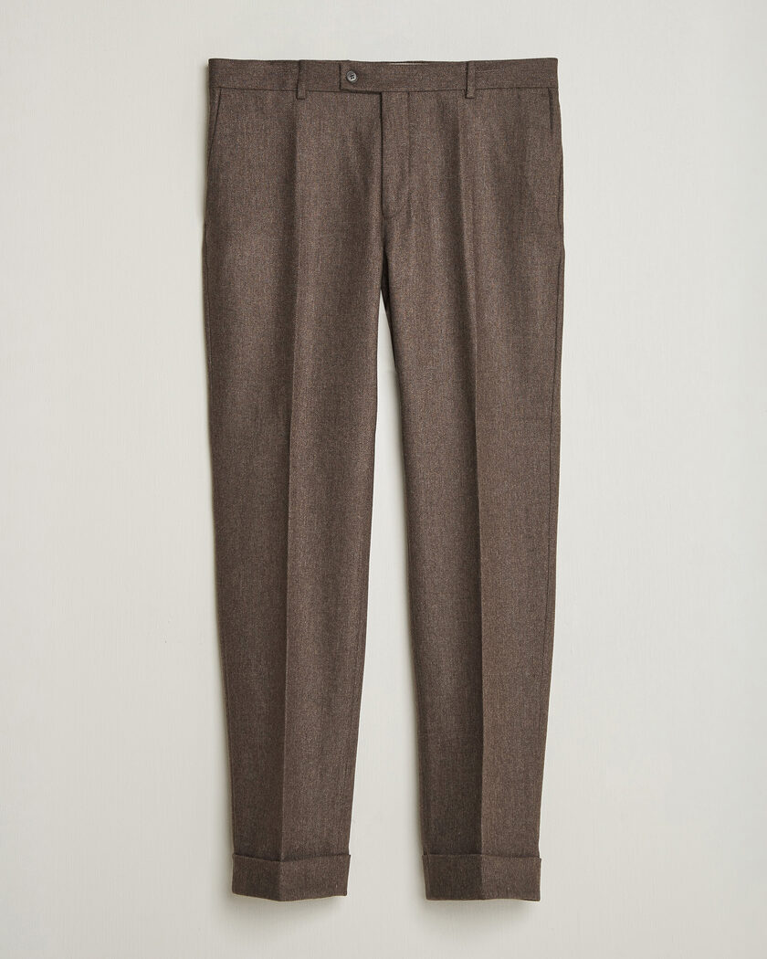 Morris Flannel Suit Trousers Brown – Marrone