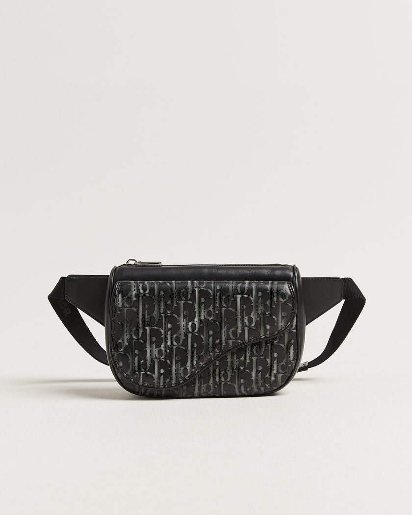 Dior Pre-Owned Saddle Bag Oblique Leather Black – Nero