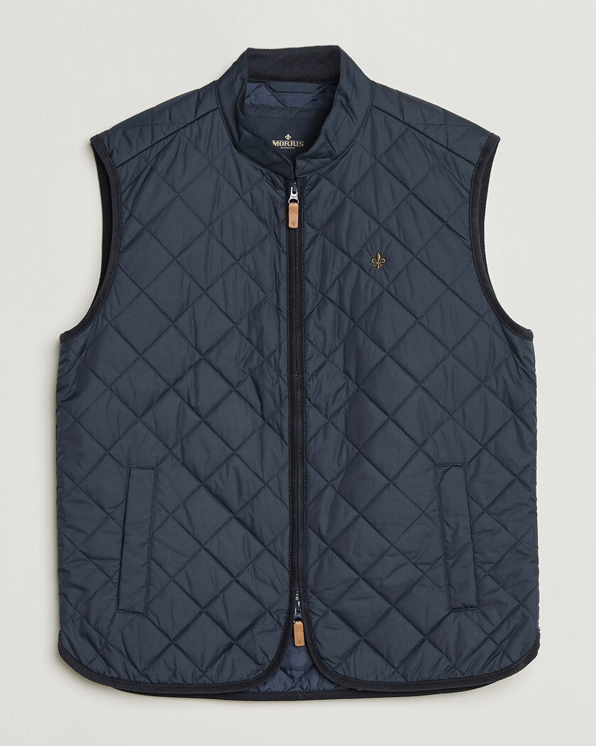 Morris Teddy Quilted Vest Old Blue – Blu